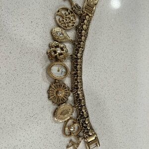 Anne Klein Gold Charm Bracelet with Elegant Details